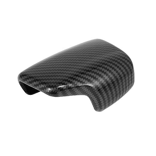 X AUTOHAUX ABS Black Carbon Fiber Print Car Gear Shift Knob Cover Trim Replacement for Audi A4 S4 A5 S5 2017-2020 for Audi Q5 SQ5 Q7 2017-2019