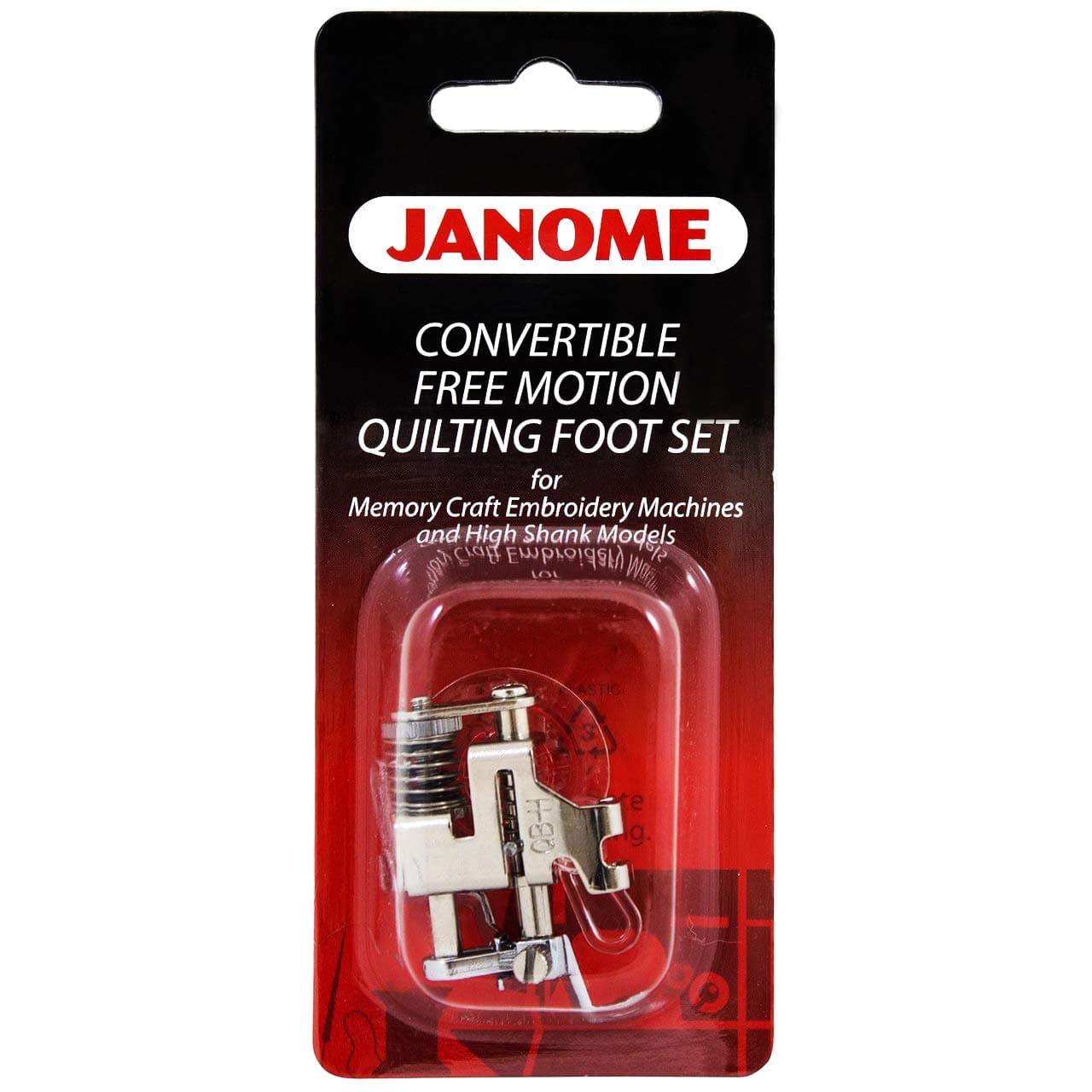 Janome Convertible Free Motion Quilting Foot Set Memory Craft Emb Machines High Shank Models