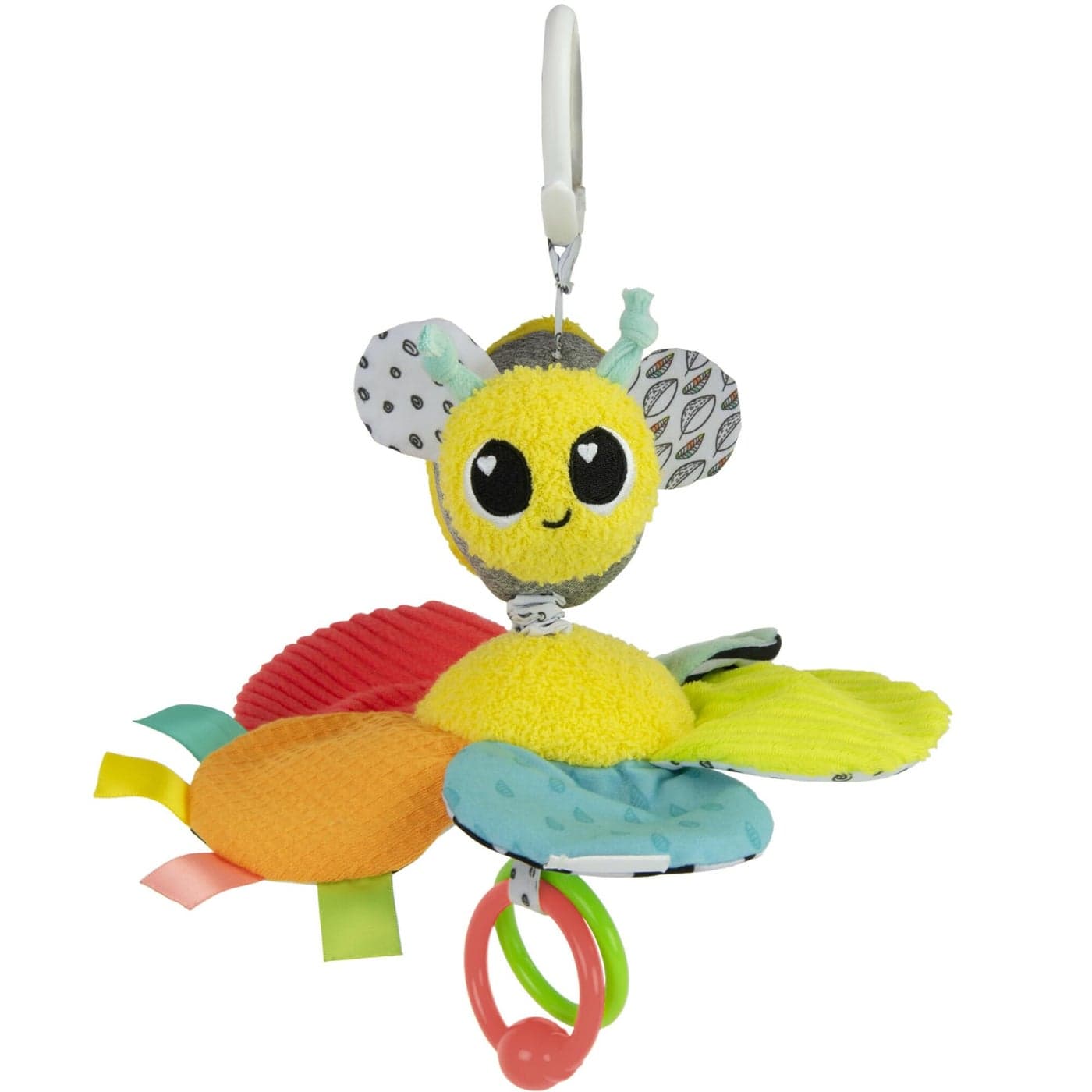 Lamaze Clip On Car Seat and Stroller Toy Buzzy The Bee Crinkle Car Seat and Stroller Toys Sensory Travel Toys for Babies Infant Toys Ages 0 Months and Up