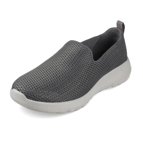 Skechers Women's Go Walk Joy Sneaker – 5GEN Cushioning, Air-Cooled GOGA Mat, Breathable Mesh Upper, Charcoal, 9.5 Wide