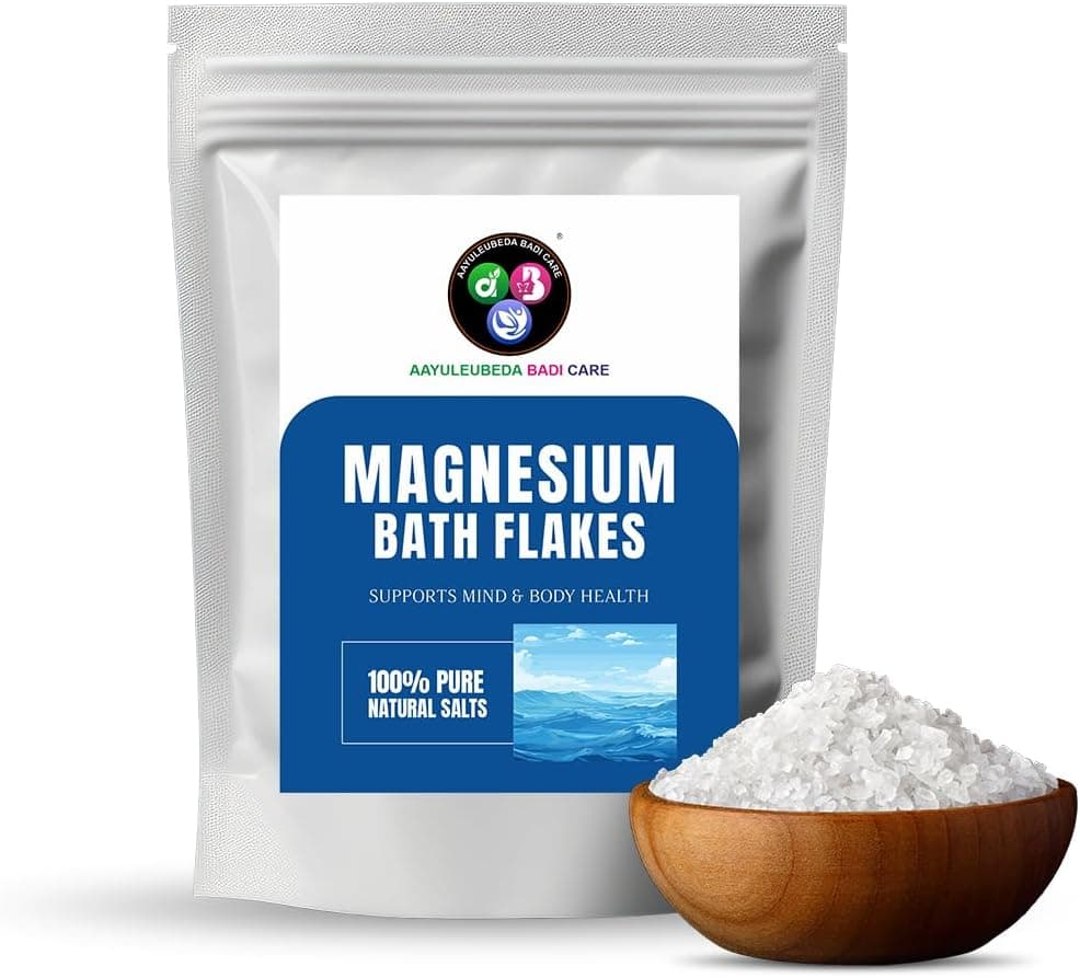 ABC Magnesium Flakes for Bath Foot Soak Organic Magnesium Flakes Bulk for Relaxing Bath Soak 227g 8 oz