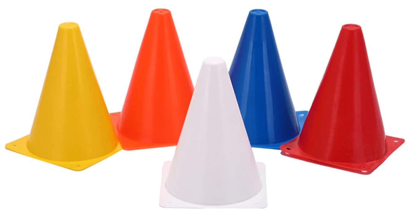 SIMRAN SPORTS 12 Pcs Marker Cones 6 INCH for Soccer Cricket Track and Field Sports, Training Space Marker Equipment, Agility Training Cone,Cones for Sports,Football Cones,Cones & Marker