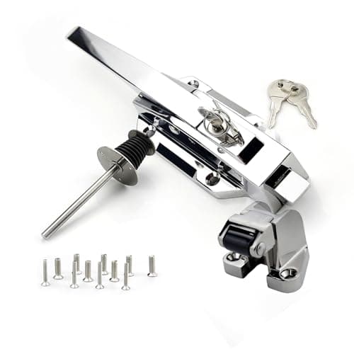 YKPPKY Walk-in Cooler Door Handle - Walk in Freezer Door latches Heavy Duty kit with Key and Solid Metal Push Rod, Offset -1/8 in to 1/4 in(Flush) and 5.91 "Freezer Door Handle Adjustable…