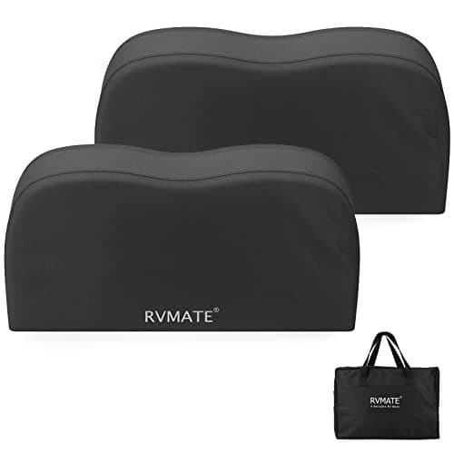 RVMATE RV Tire Covers - Dual Axle Wheel Cover (2 Pack) Fits 27"-30" Tires, Waterproof Anti-UV 600D Oxford Black Dual Tire Covers for RV/Truck/Trailer