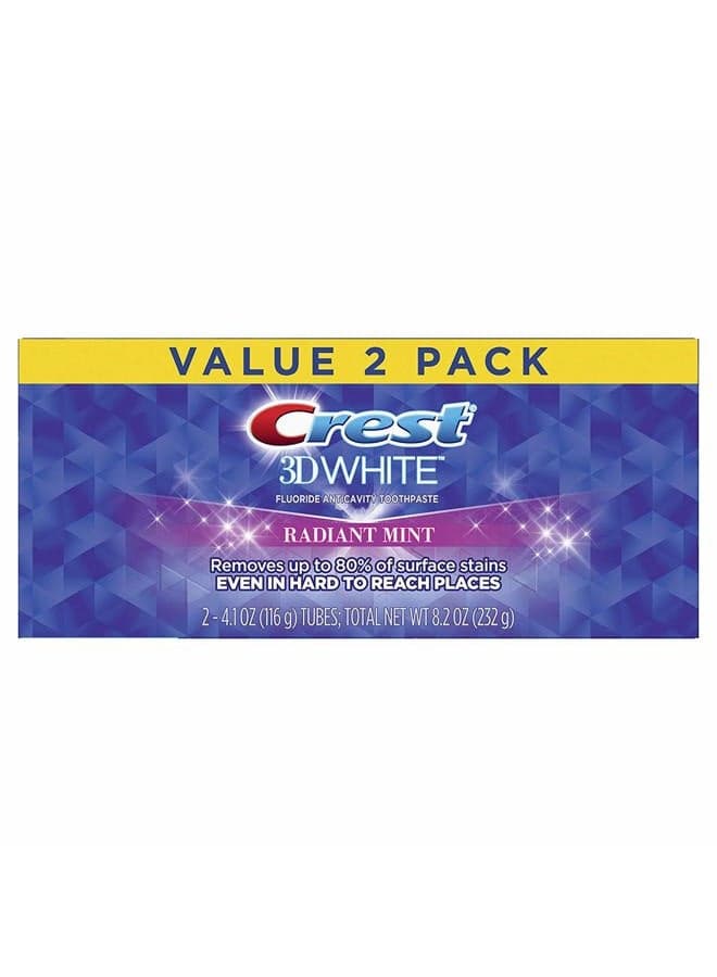 3D White, Whitening Toothpaste Radiant Mint, 8.2 Oz