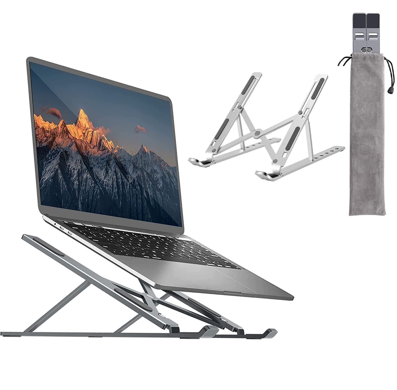 Wefly Laptop Stand Aluminum Ventilated StandLightweight Notebook Riser for Dell XPS HP More 10156 Laptops Tablet Laptop Stand