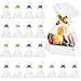 Fainne 74 Pcs Baskets for Gifts Empty Bulk DIY Empty Gift Basket Include 20 Kraft Cardboard Tray with Handles 30 Bags 24 Bows for Christmas Thanksgiving Birthdays Snacks Party 8 x 6 x 3White