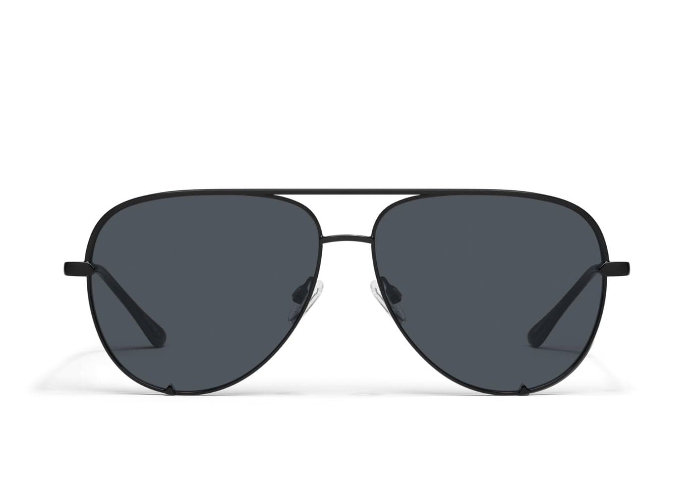 Quay - Sunglasses for Men & Women, Polarized Aviator Lenses with UV Protection, Oversized Sunglasses (High Key Large, Black)