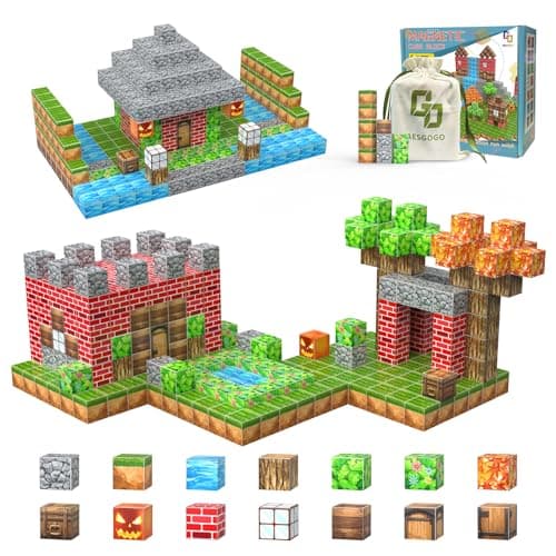 AESGOGO Magnetic Blocks 72PCS STEM Montessori Toy for Crafting a Magnet DIYWorld Creative Building Toys for Boys Girls Kids Ages 35 57 68 Toddler Stacking Construction Cube