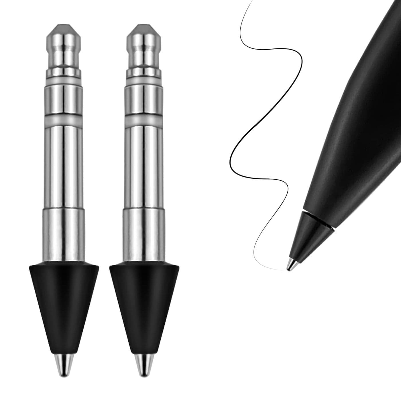 No Wear Out Stainless Slim Pen 2 Tips Replacement, Accurate Fine Control Pen Like Smooth Writing Nibs Compatible with Microsoft Surface Slim Pen 2,2 Pack