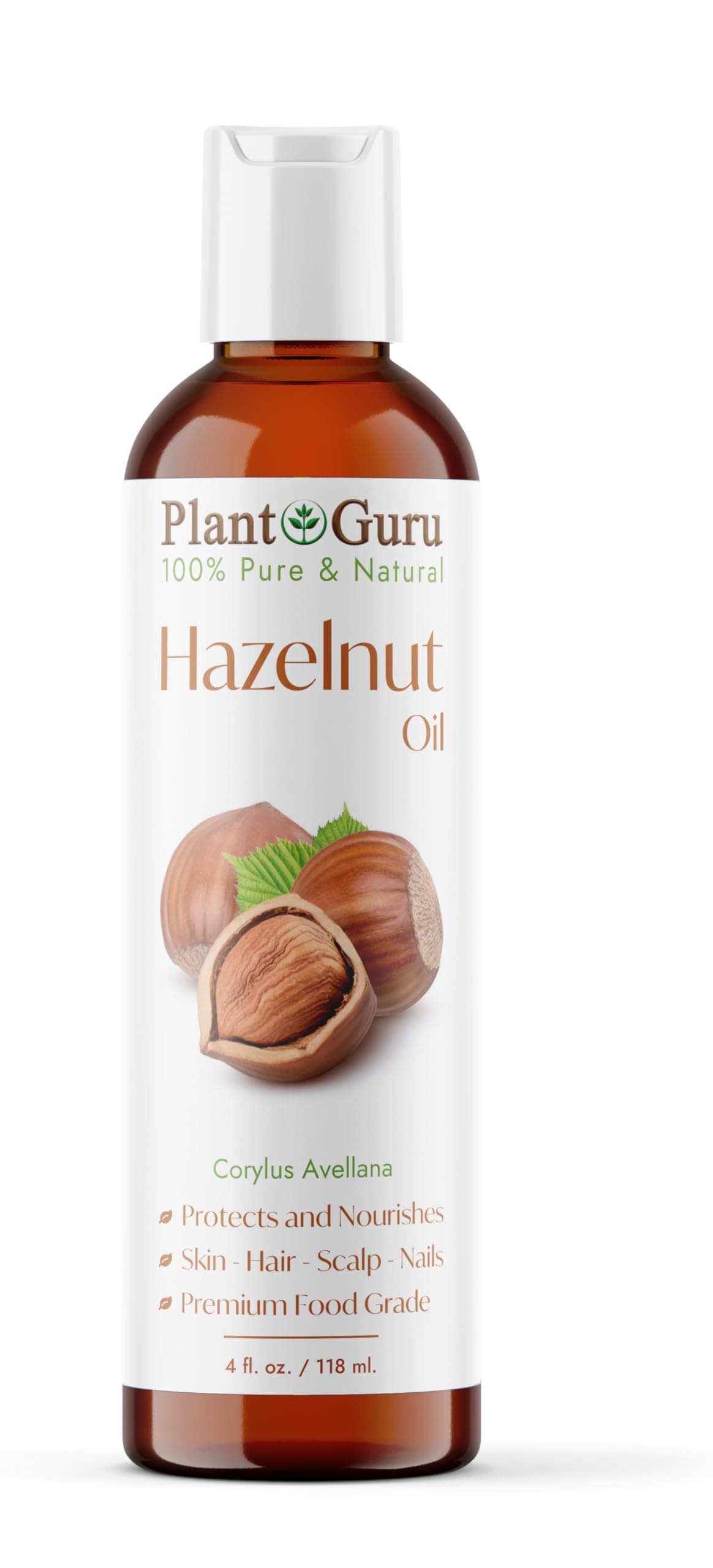 Hazelnut Oil 4 fl oz Cold Pressed 100 Pure Natural Carrier Skin Face Body And Hair Growth Moisturizer Great For DYI Cream Lotions and Lip balm
