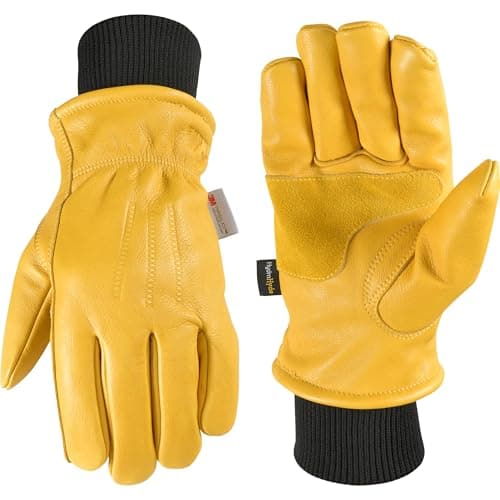 Wells Lamont Mens HydraHyde Leather Winter Work Gloves WaterResistant Insulated Medium 1202M