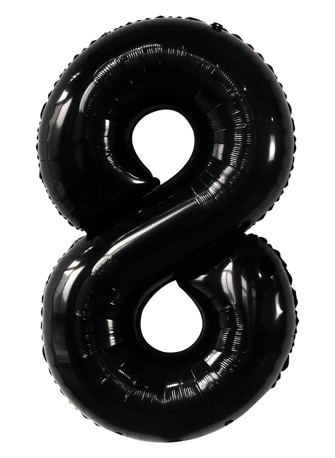 Black Number 8 Foil Balloon for 8th Birthday Decoration