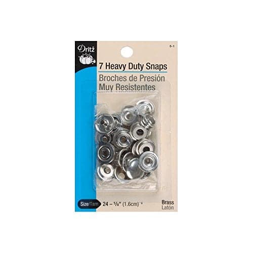 Dritz 5-2 Heavy Duty Snaps, White, Size 24 (5/8-Inch) 7-Sets