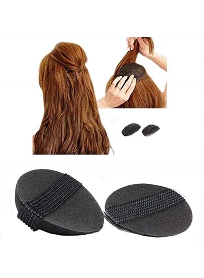 4Pcs/2Pair Big Hair Base Bump Styling Insert Tool Volume Fluffy Princess Styling Increased Hair Sponge Pad Self Adhesive For Women Girls Hair Accessory