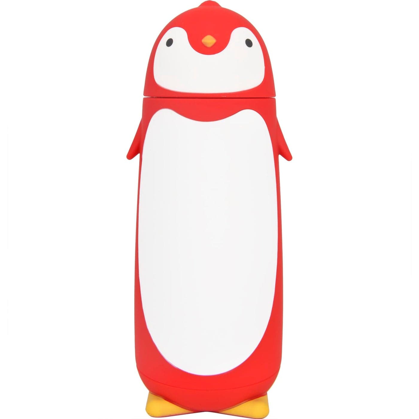 Penguin Insulated Water Bottle Stainless Steel Vacuum Double Walled Bottle Flask Travel Mug for Kids Students 96oz Red