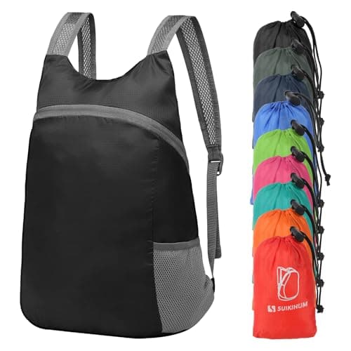 SUIKIHUM 20L Ultra HikingDaypack Lightweight Foldable Travel Packable Backpack for Camping Cycling Outdoorgrey