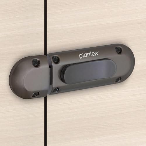 Plantex Latch Lock for Main Door/Heavy Duty Zinc Door Latch for Bathroom/Door Stopper/Baby Latch/Door Lock Latch for Home/Office/Bedroom - Pack of 1 (Satin Black)