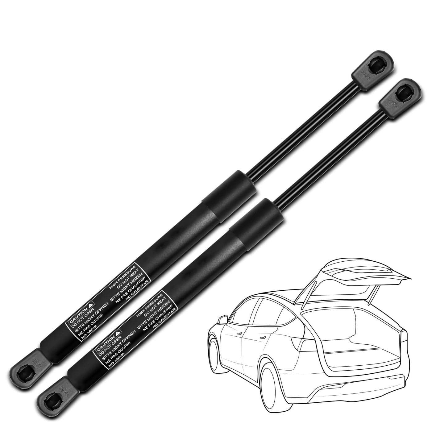Set of 2 Rear Tailgate Lift Support Replacement for Ford Edge 20072014 Gas Struts Spring Shock