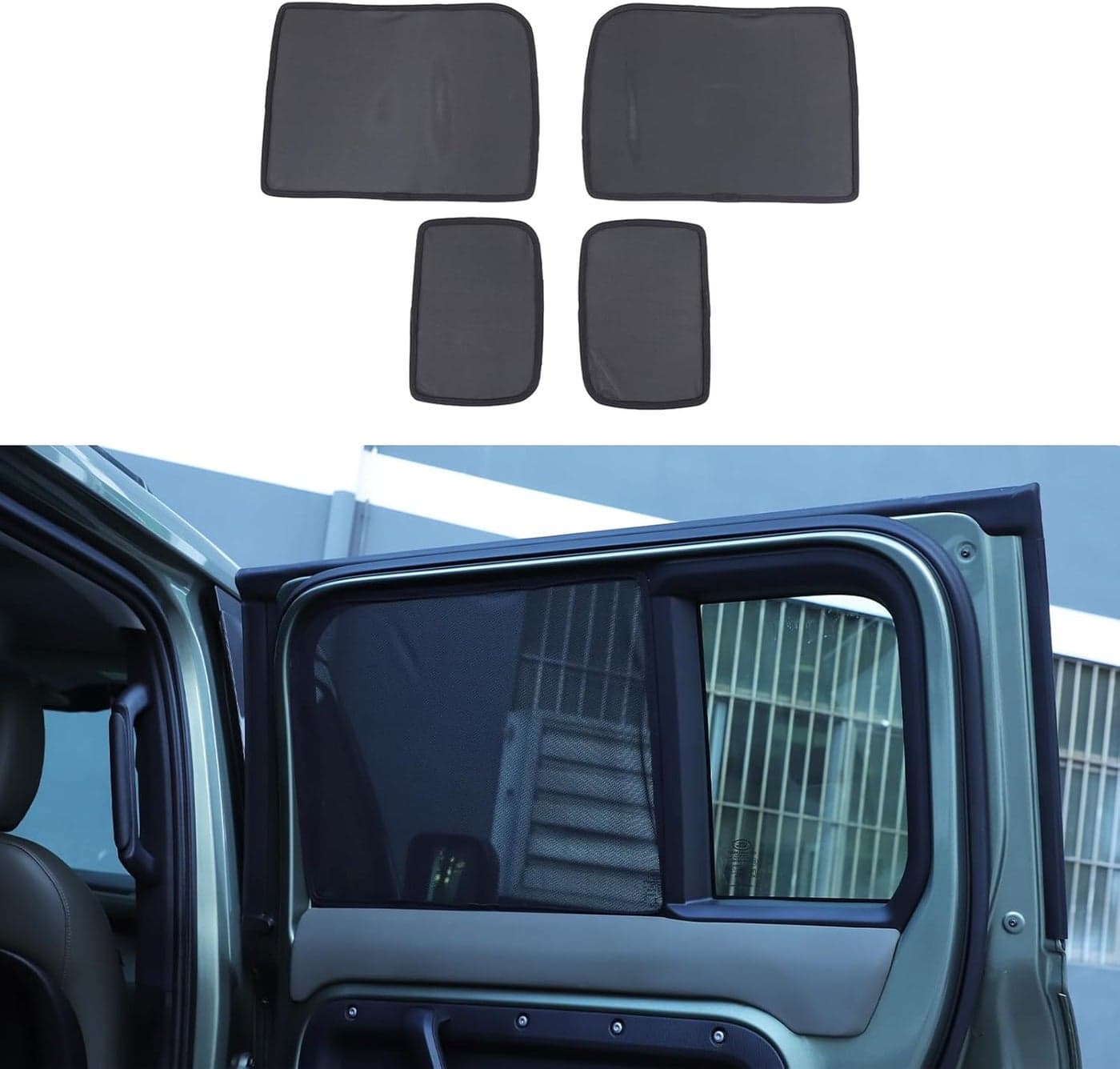 Rear Window Sun Shades for Land Rover Defender 90 110 130 (2020-2025+) - Mesh Cover