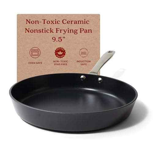 Alva Maestro 95 Ceramic Nonstick Frying Pan ProfessionalGrade NonToxic Cooking Surface Zero PFASPFOAPTFE 10Year Warranty Superior Heat Distribution Induction All Stovetop Safe Oven Safe