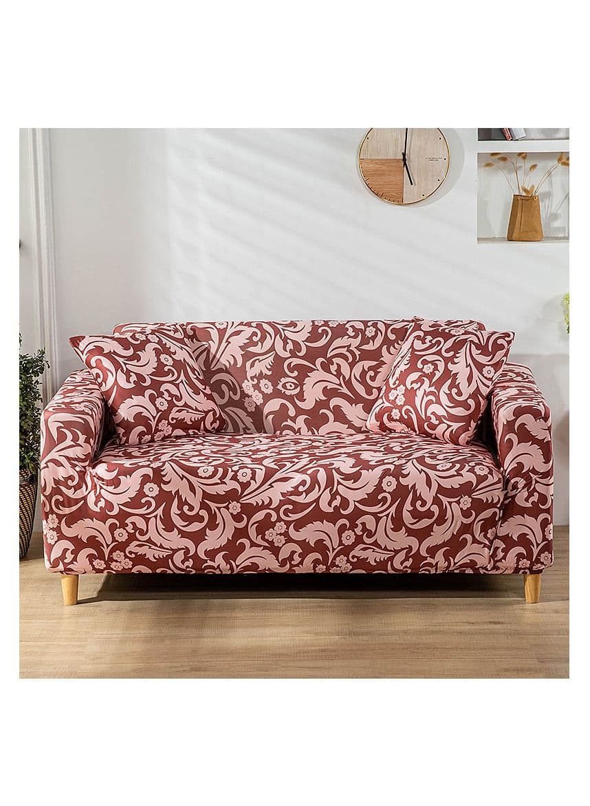 2-Seater Exquisitely Designed Wrinkle-free Anti-slip 360-degree Full Coverage Sofa Slipcover Length Stretch From 145 To 185cm