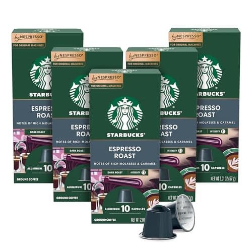 Starbucks by Nespresso Original Line Dark Roast Espresso 50count Espresso Pods