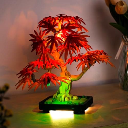 Brickshining LED Lighting Compatible with Lego Japanese Red Maple Bonsai Tree 10348Light Kit Compatible with Lego Botanicals Japanese Red Maple 10348 NOT Included The Model Set JUST Lights