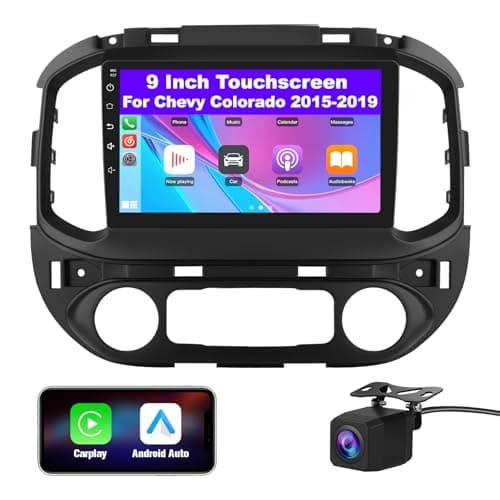 Vratzn Car Stereo for Chevy Colorado GMC Canyon 2015-2019 Base Mode(Low-end), Android 13 Car Radio 9" Touchscreen Head Unit with Wireless CarPlay Android Auto, Backup Camera - 2GB RAM + 64GB ROM