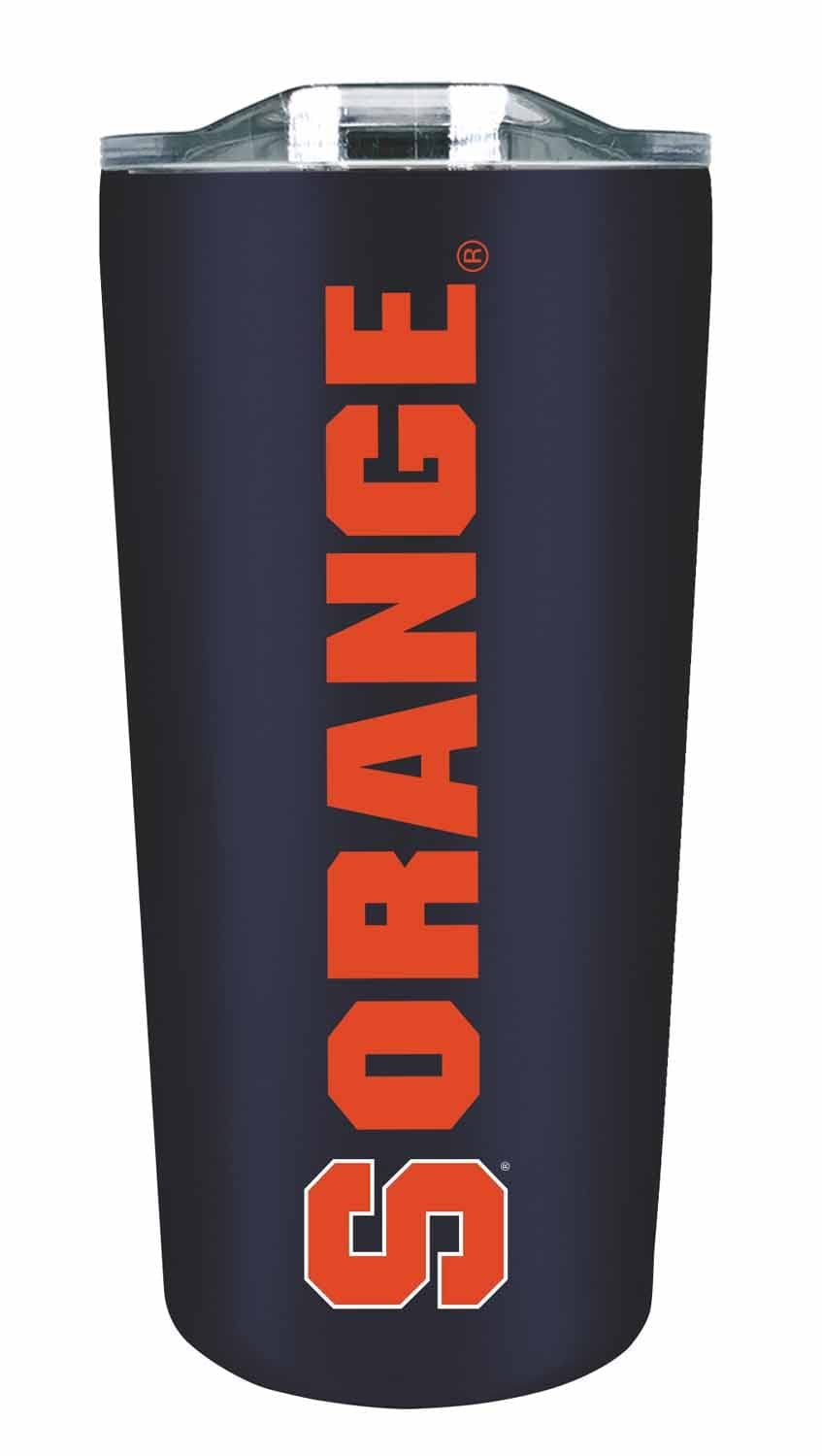 Campus Colors NCAA Stainless Steel Tumbler perfect for Gameday 18 oz Double Walled Keeps Drinks Perfectly Insulated Syracuse Orange Navy