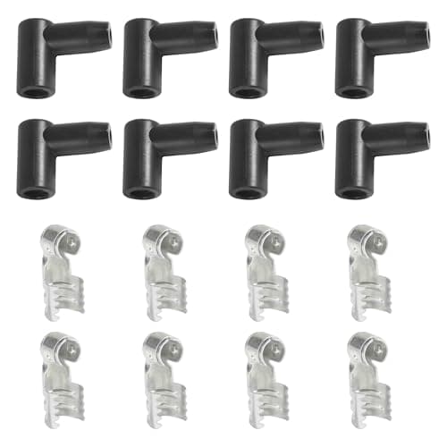 UBOG 8 Pack Spark Plug BootCar Accessories Spark Plug Wire KitSpark Plug Wire Ends and BootsHEI Distributor and Coil Boot Ignition Wire SetFits 610mm Wires for A Wide Range of Applications