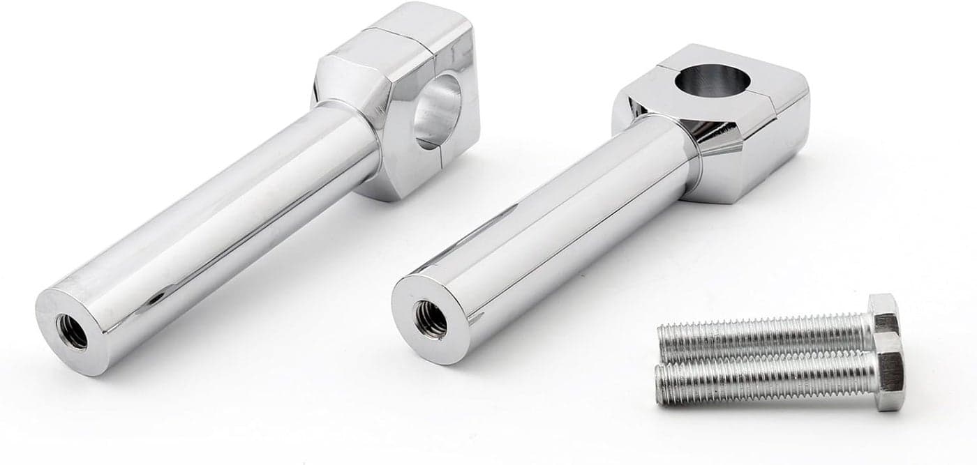 Artudatech 6" Motorcycle Handlebar Riser Set for Harley Davidson 1" Bar - Chrome