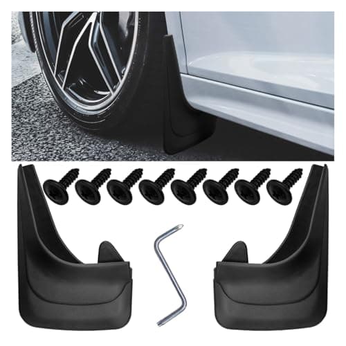 DEAELF 2PCS Car Mud Flaps 1212 846 in Auto Tire Front Rear Trim AntiScratch AntiCollision Vehicle Wheel Splash Guard Universal Car Protection Accessory for SUV Truck Sedan Black