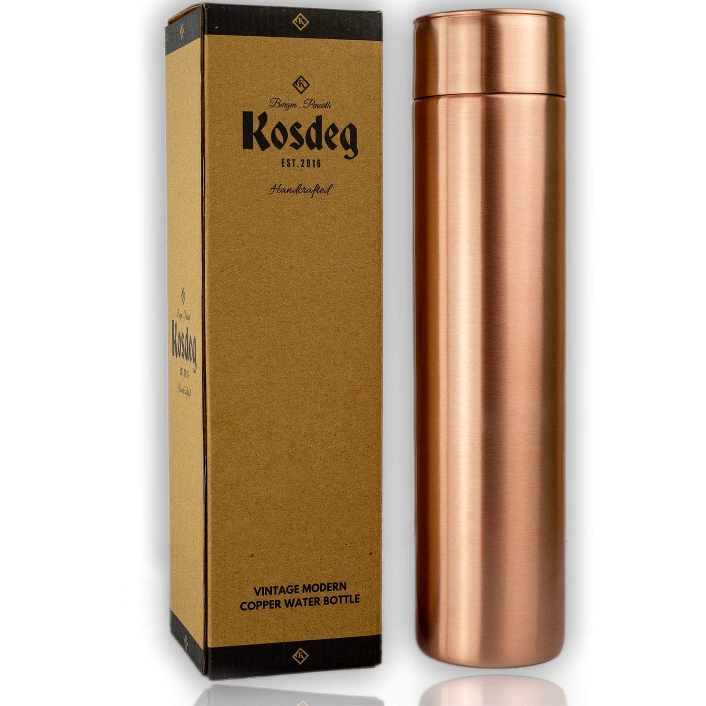 Kosdeg Copper Water Bottle 34oz Vintage Modern Design An Ayurvedic Pure Copper Vessel For Drinking Drink More Water Lower Your Sugar Intake And Enjoy The Health Benefits Immediately