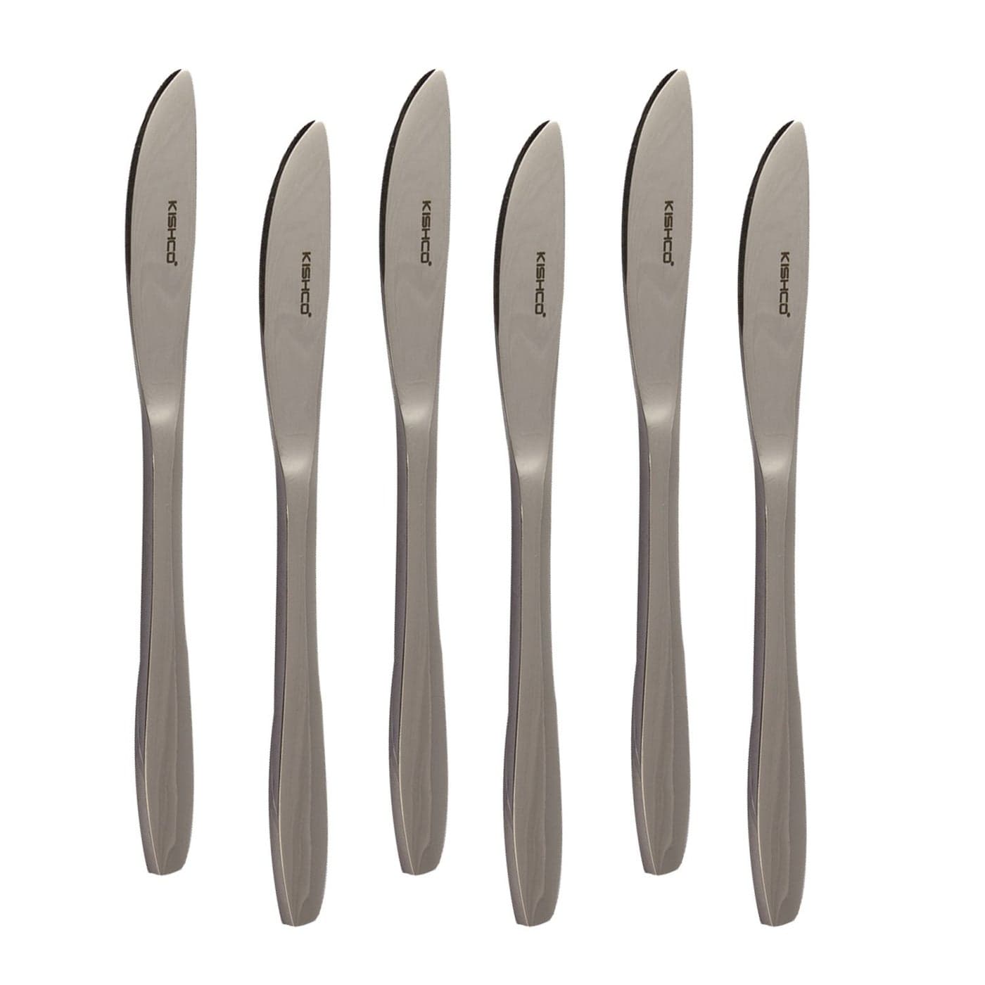 KISHCO Crescent Stainless Steel Dessert Knife Pack of 6