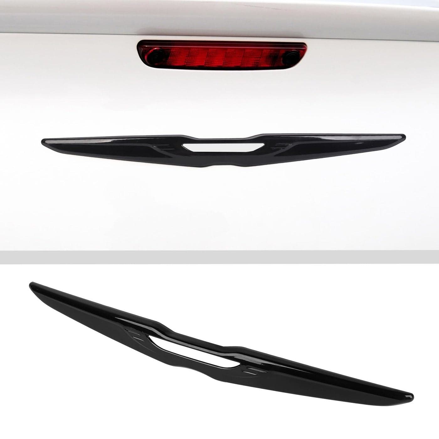 JWWY Rear Emblem Rear Bumper Center Grille Badge Molding Trim Cover Fit for 20112025 Chrysler 300 300C Exterior Accessoriesabs Black