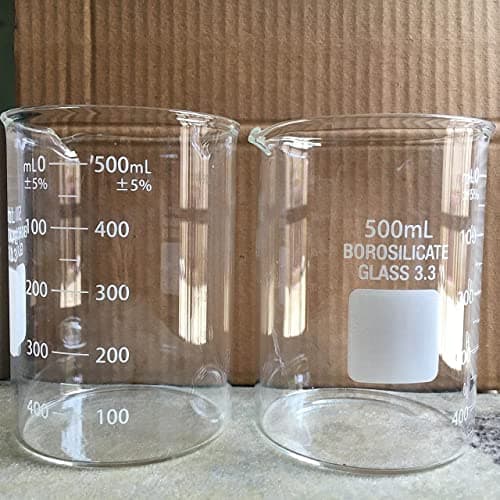 GLAB 3.3 Glass Beaker 500 ml Glass Beaker Laboratory Measuring Instrument