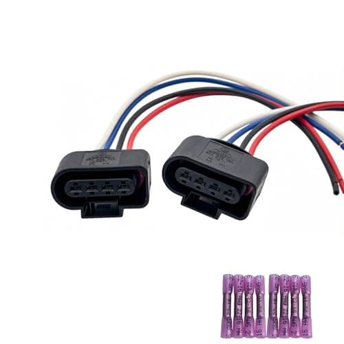 Bxoxlmm 4Pin 8K0973724 Ignition Coil Electric Connector Repair Kit Harness for Replacement 8K0 973 724 4B0973724 2PCS
