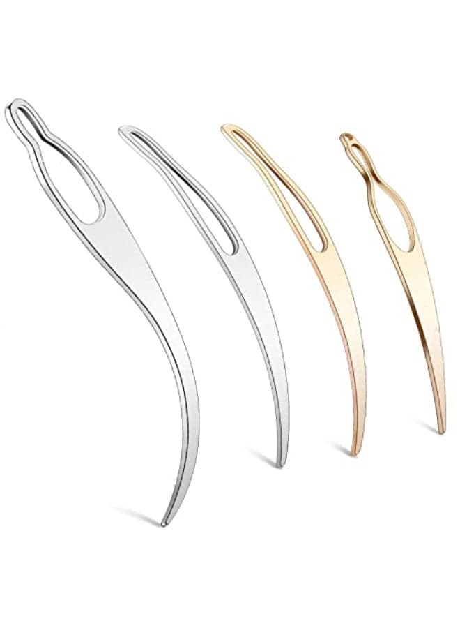 4 Pieces Sisterlock Retighten Tool Dreadlock Tool for Hair Dreadlock Crochet Needle Loc Crochet Needle for Hair Extensions Styling Loc MaintenanceGold Silver