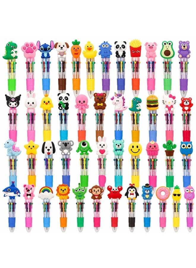 Cartoon Character Pens Set 24 PCS – Assorted Cute Pens with Dinosaur, Unicorn, Donut & Animal Designs, Kids School Supplies & Party Favors for Boys & Girls