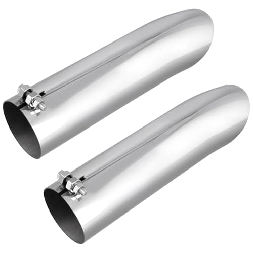 KOHAND 2Pack 2.25 Inch Turn Down Exhaust Tip, Stainless Steel Exhaust Pipe Tip for Enhanced Vehicle Performance and Style, Universal Fit for Cars, Trucks, and SUVs