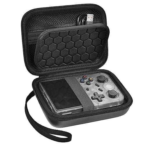 PAIYULE Travel Case Compatible with RG353V/ RG353VS/ R36S/ Game Boy Retro Handheld Game Console, Handheld Emulator Storage Holder Organizer, Android Game Console Carrying Bag (Box Only)