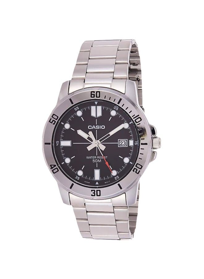 Men Enticer Water Resistant Analog Watch MTP-VD01D-1EV - 45 mm - Silver