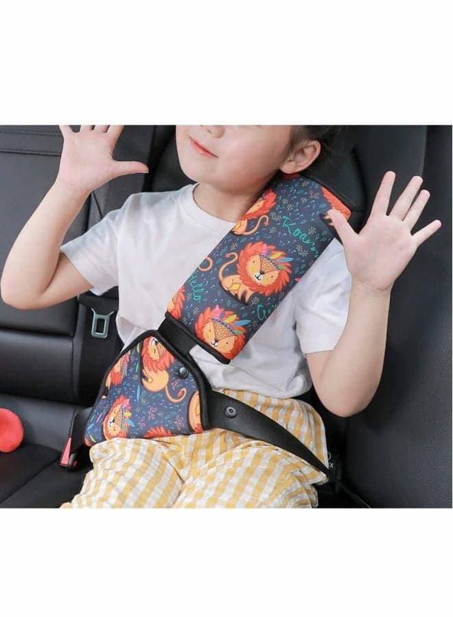Car Seat Belt Adjuster Seat Belt Pad Cover for Baby Child Neck Safety Shoulder Positioner Shoulder Pad Kit Neck Support Headrest Seatbelt Pillow Cover Seatbelt Adjuster for Child, Set of 2