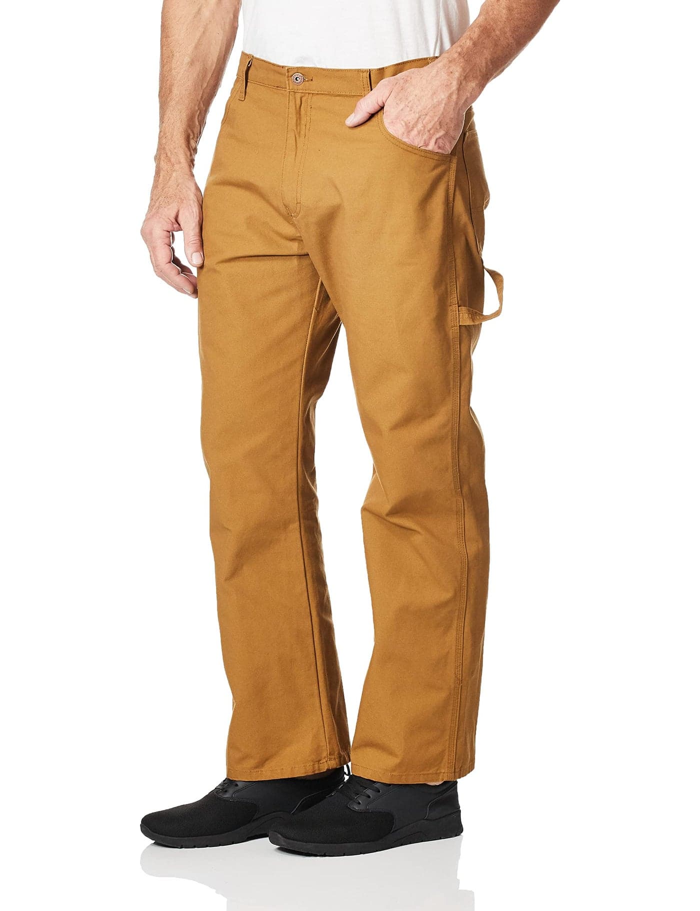 Dickies Men's Relaxed Straight Fit Lightweight Duck Carpenter Jean, Brown Duck, 34W x 30L
