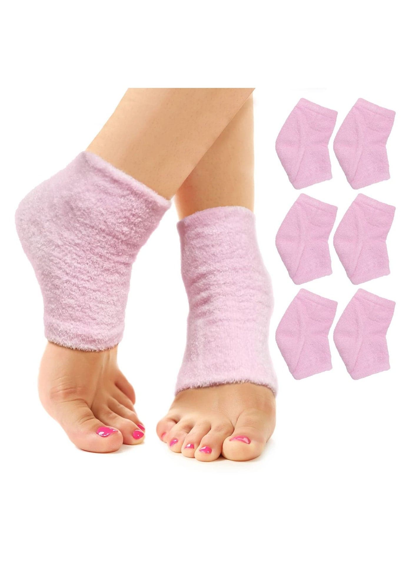 Footcare Treatment Socks Moisturizing Cracked Heel Repair Dry Heels for Rough Feet Moisturizer Silicone Gel Lined