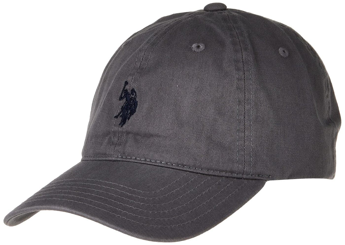 U.S. Polo Assn. Baseball Cap, Dark Grey, One Size, Cotton, Adjustable with Pony Logo, Men's