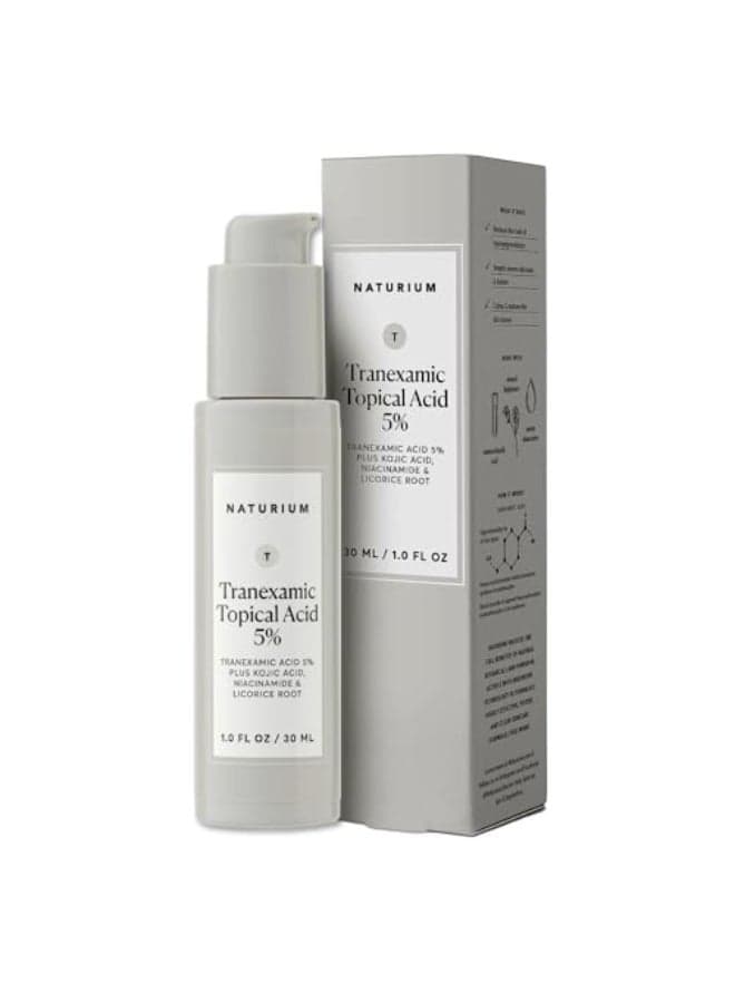 Naturium Tranexamic Topical Acid 5 Face Skin Care with Kojic Acid Niacinamide Licorice Root 1 oz
