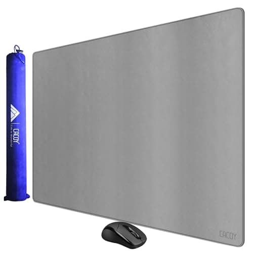 Cacoy 40 x 24 PU Leather Moues Pad for Desk XXL Large Computer Desk Pad Blotters for Keyboard and Mouse Waterproof Desk Mat Protector for Office and Home Grey