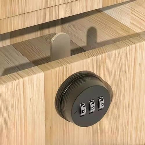Sunkizzrs® Household 3-Digit Password Drawer Lock (All-Metal) — Cabinet Door Zinc Alloy Combination Lock — Security Lock for Drawer/Cabinets/Mailbox/Locker, Suitable for 15-25mm Plate Thickness